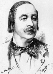 Porträtt av den ärade franske Solfege-professorn Monsieur Felix Le Couppey (1811-1887).