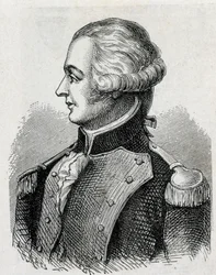 Porträtt av markisen de Jouffroy (1751 - 1832) - i "" Vetenskapens album; berömda forskare; Stora upptäckter””” 1896.