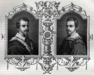 Porträtt av Horace (Orazio 1531-1553) och Octave Farnese Octave (Ottavio