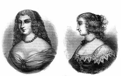 Porträtt av "Mademoiselle de la Fayette (Louise de La Fayette 1618-1665) och Mademoiselle de Hautefort (Marie de Hautefort)