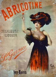 Affischreklam Abricotine, tillverkad av P. Garnier, Paris