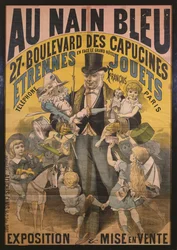 Affischreklam Au Nain Bleu, ca 1890
