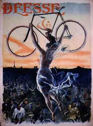 Affisch med reklam för "Deesse"-cyklar (färglitografi)