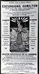 Affischreklam Utflykter Hamilton, c.1890