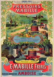 Affischreklam Pressoirs Mabille, på Exposition Universelle, Paris, 1900
