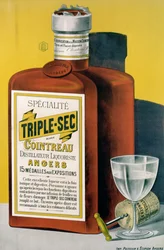 Affischreklam Triple Sec Cointreau tillverkad i Angers
