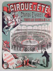 Affisch som annonserar Cirque dEte, c.1880
