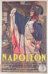 Affisch som reklamerar för filmen Napoleon, skriven av Abel Gance
