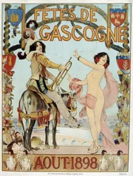Affisch för Biscaya-helgerna i augusti 1898