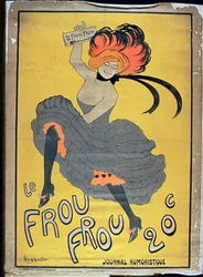 Affisch för humortidningen "Le Frou Frou" (färglitografi)