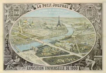 Affisch publicerad av Le Petit Journal för att marknadsföra Exposition Universelle i Paris, 1900