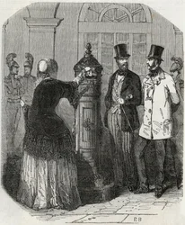 Inlägg: ny brevlåda - Gravyr i "Tableau-de-Paris" av Edmond Texier 1852