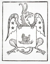 Poule Noire, frontispice, Den röda draken