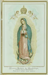 Bönkort föreställande Our Lady of Guadalupe, ca 1900
