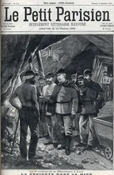 Republikens president Felix Faure besökte Lens gruvor i december 1898. Omslag till tidningen "" Le petit Parisien"".