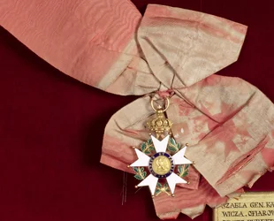 Prins Poniatowski (1763-1813) Storkors med hederslegionens band, 1811 (guld med vit och grön emalj)