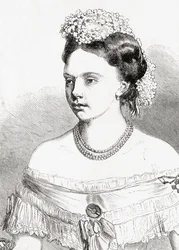Prinsessan Frederica Wilhelmina Louise Elisabeth Alexandrine av Preussen, från LUnivers Illustré, 1866