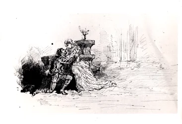 Produktionshäfte för Ruy Blas (1838) av Victor Hugo (1802-85), 1880 (penna och bläck på papper)
