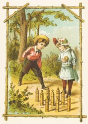 F: När Quantin och Quirine lämnade skolan har de roligt när de spelar bowling