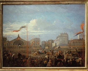 Drottning Victoria (1819-1901) Anländer till Gare de l