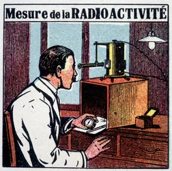 Radioaktivitetsmätning - gravyr, 1900-tal
