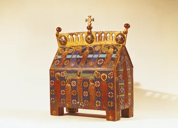 Relikvieskrin, 1100-1200-tal (metall & emalj)