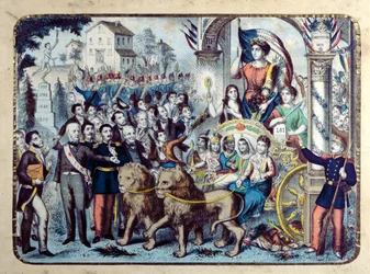 Republikansk allegori för att fira den franska konstitutionen 1876