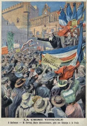 Uppror bland vingårdarna i södra Frankrike 1907 (tryck)