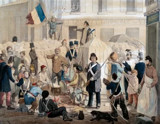 Revolutionen 1848: Barricade de la rue Coquenard (25 februari