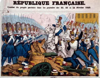 Revolutionen 1848: det parisiska folkets kamp på barrikaderna dagarna 22, 23 och 24 februari