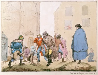Vägsopare i Paris, ca 1820