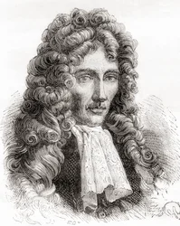 Robert William Boyle, anglo-irländsk naturfilosof, kemist, fysiker och uppfinnare, från Les Merveilles de la Science, pub.1870