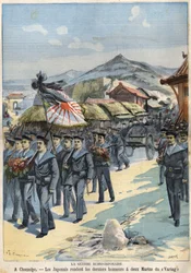 Rysk-japanska kriget I Chemulpo ger japanerna den sista utmärkelsen till två sjömän från Virag. Le Petit Parisien l den 3 april
