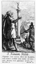 Saint Simeon Stylite på sin kolumn