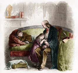 Samuel Hahnemann (1755 - 1843) upptäcker homeopatin. Gravyr efter Pauquets teckning.