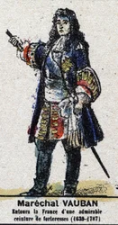 Sébastien Le Prestre de Vauban (1633-1707), marechal i Frankrike. I "" Galeriede Kings and Queens of France och illustra karaktärer från 1643 till 1895"" Bild av epinal.