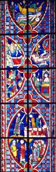 Scen från St. Vincents liv, 1245-7 (målat och målat glas)