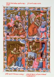 Scener från Saint Pauls liv, faksimil av ett 1400-talsmanuskript av Legendaire des Anjou-Hongrie, skola i Bologna