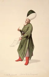 Skrivare till janitsjarbefälhavarna, ottomansk tid, tredje kvartalet av 1700-talet (wc på papper)