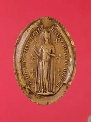 Sigill från Blanche av Kastilien (1188-1252) (vax)