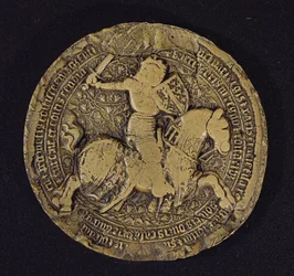 Sigill av Ludvig I av Anjou (1339-84) kung av Sicilien, 1383