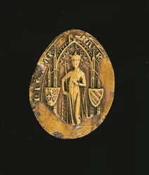 Sigill av Margareta av Bourgogne (1290-1315) 1311 (vax)