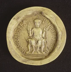 Sigill av Philippe I (1052-1108) 1082 (vax)