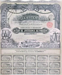 Aktiecertifikat för det fransk-ryska gruvbolaget "Joltaia-Rieka".