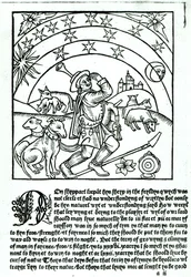 Shepherd under Sun, Moon and Stars, från en Shepherds-kalender