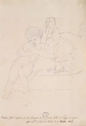 Skiss från stora salen i Poggio a Caiano, 12 oktober 1813