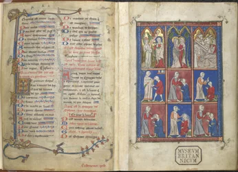 Sloane 1977,f.2 The Chirurgia: Bibliska och medicinska scener