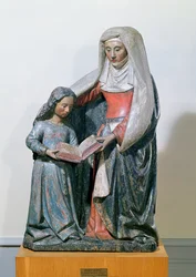 St. Anne och Jungfrun, 1500-30 (polykromt trä)