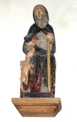 St. Anthony Abbot (målat trä)