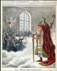 St Karl den Store, skolbarns skyddshelgon, från Le Petit Journal Illustre, 1892